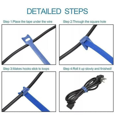 Cinta organizador cables 10pcs